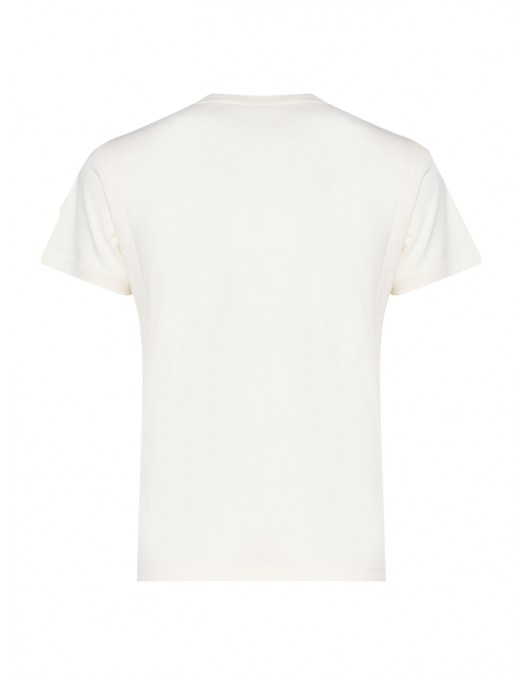 Tricou MONCLER, Crystal Logo Insert, White - 938C0002189AIJ034