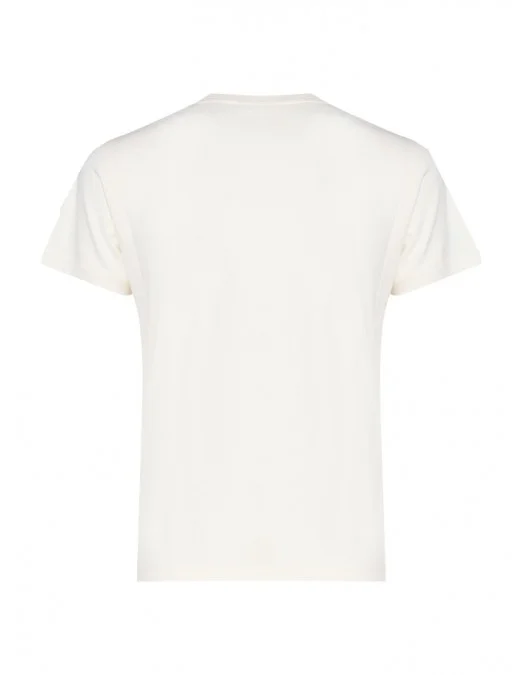 Tricou MONCLER, Crystal Logo Insert, White - 938C0002189AIJ034 Tricou MONCLER, Crystal Logo Insert, White - 938C0002189AIJ034