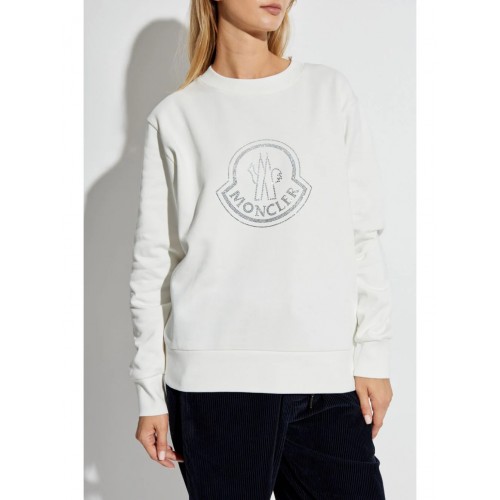 BLUZA MONCLER, Crystal Details, White BLUZA MONCLER, Crystal Details, White