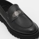 Loafers GIANFRANCO BUTTERI, Textured Leather, Black - 95106A