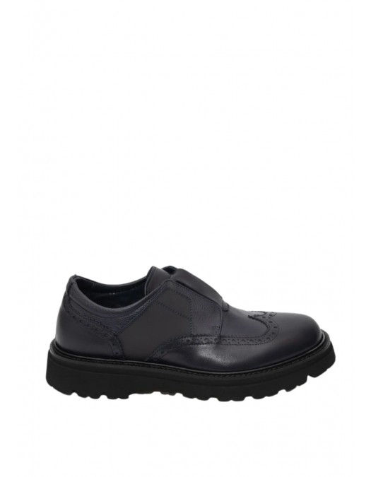 Loafers GIANFRANCO BUTTERI, Brogue Details, Dark Blue - 95306BLU Loafers GIANFRANCO BUTTERI, Brogue Details, Dark Blue - 95306BLU