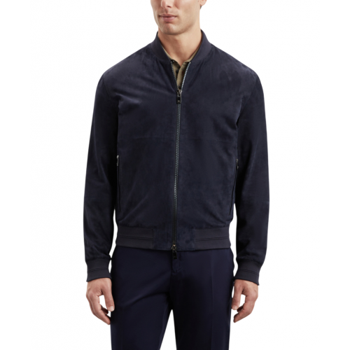 GEACA PAL ZILERI, Ultra Light Suede, Bomber, Navy Blue GEACA PAL ZILERI, Ultra Light Suede, Bomber, Navy Blue