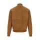 GEACA PAL ZILERI, Goat Suede Bomber, Light Brown - 9A36PJ200PL27839