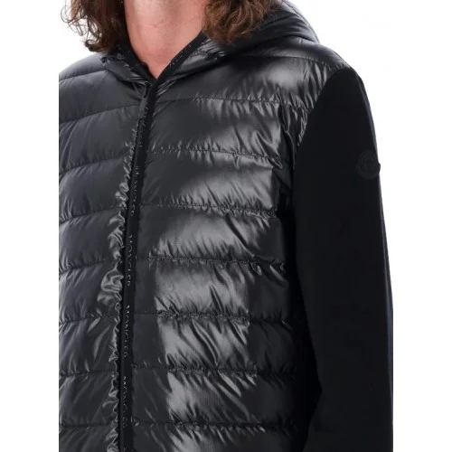 JACHETA MONCLER, Black Zip Sweatshirt, 9B00004M1113999