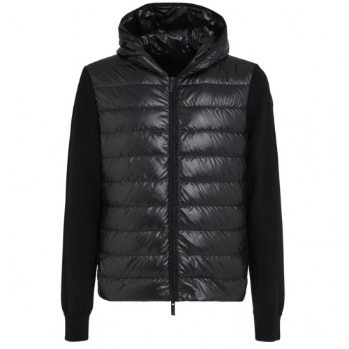 JACHETA MONCLER, Black Zip Sweatshirt, 9B00004M1113999 JACHETA MONCLER, Black Zip Sweatshirt, 9B00004M1113999