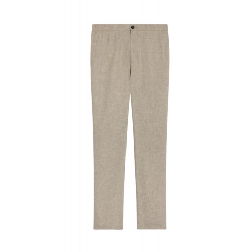 Pantaloni PAL ZILERI, light brown viscose drawstring trousers
