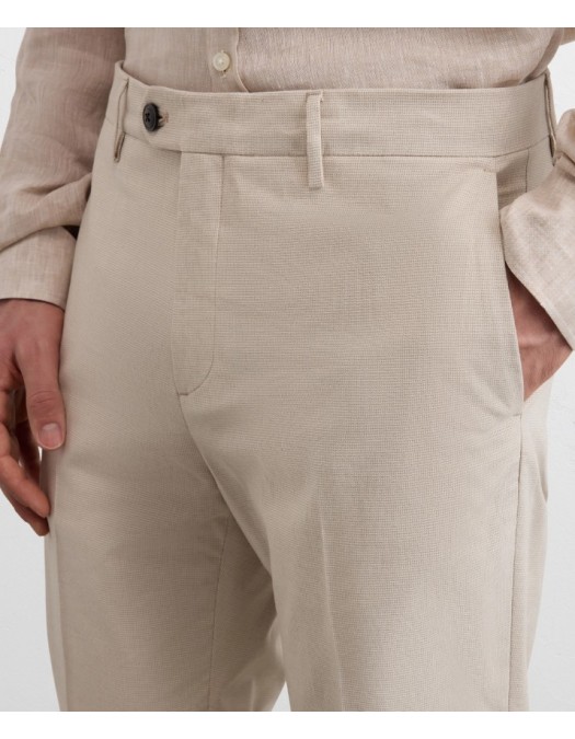 Pantaloni PAL ZILIERI, light brown mouline microstructure - 9C31NW400SP25037