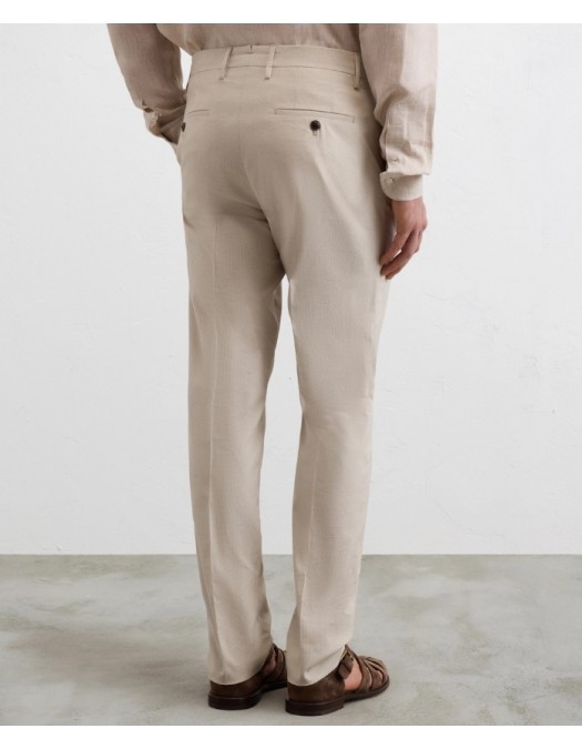 Pantaloni PAL ZILIERI, light brown mouline microstructure - 9C31NW400SP25037