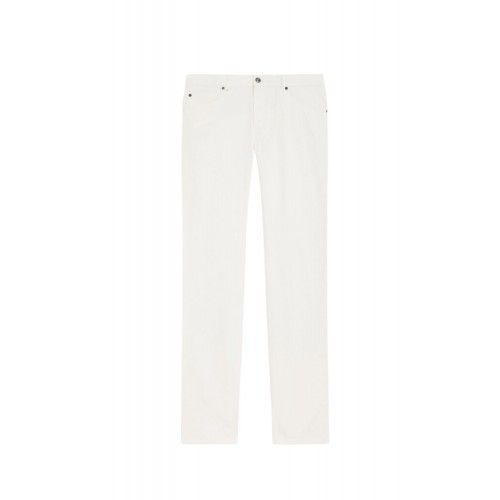 Jeans PAL ZILIERI, garment dyed cotton and elastane, Alb
