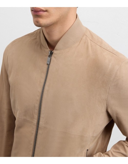 Jacheta PAL ZILERI, light brown goat suede ultra lightweight bomber jacket - 9C36PJ200SL28238