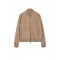 Jacheta PAL ZILERI, light brown goat suede ultra lightweight bomber jacket