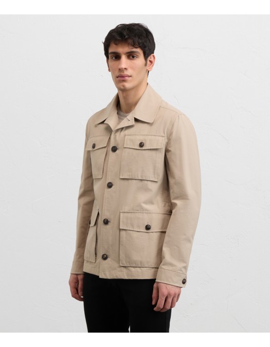 Jacheta PAL ZILERI, Impermeabila, saharan cotton and nylon, Bej - 9C36SA105SO20237