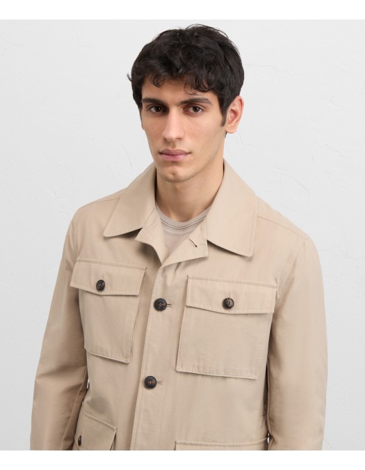 Jacheta PAL ZILERI, Impermeabila, saharan cotton and nylon, Bej - 9C36SA105SO20237