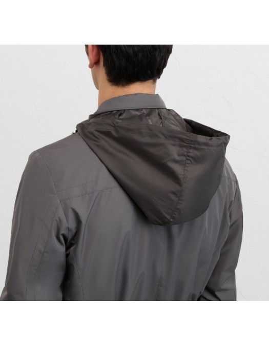 Jacheta PAL ZILERI, grey lightweight water repellent polyester - 9C36SAOY1SO20625