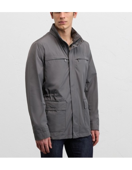 Jacheta PAL ZILERI, grey lightweight water repellent polyester - 9C36SAOY1SO20625