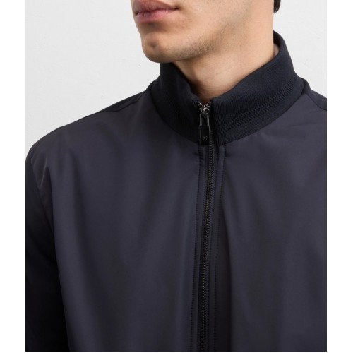 Jacheta PAL ZILERI, navy blue water repellent lightweight polyester bomber jacket