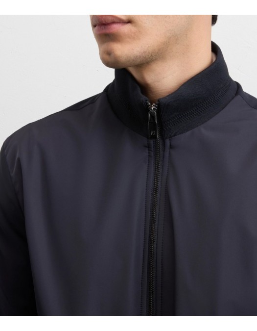 Jacheta PAL ZILERI, navy blue water repellent lightweight polyester bomber jacket - 9C36SG517SO20801