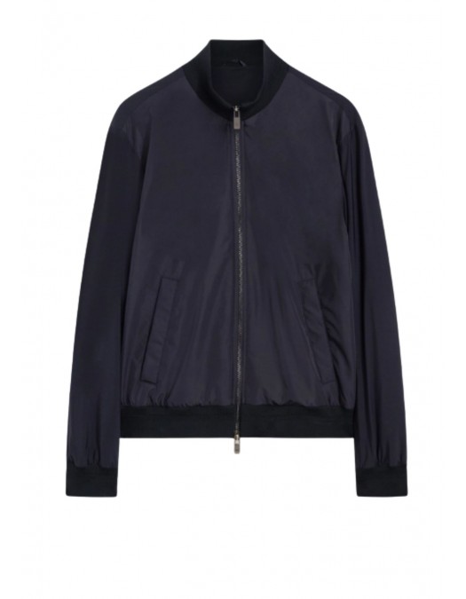 Jacheta PAL ZILERI, navy blue water repellent lightweight polyester bomber jacket - 9C36SG517SO20801