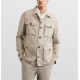 Jacheta PAL ZILERI, light brown viscose field jacket - 9C36SH545ESG98738