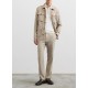 Jacheta PAL ZILERI, light brown viscose field jacket - 9C36SH545ESG98738