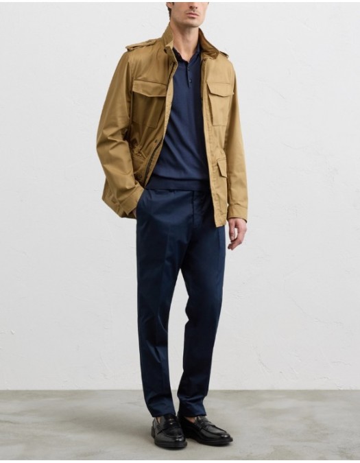 Jacheta PAL ZILERI, mustard colored cotton and polyester gabardine - 9C36ST141SO20052