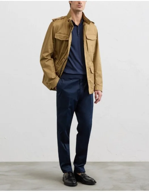 Jacheta PAL ZILERI, mustard colored cotton and polyester gabardine - 9C36ST141SO20052