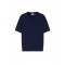 Tricou PAL ZILERI, navy blue cotton and silk lyocell jersey knit t shirt