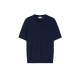 Tricou PAL ZILERI, navy blue cotton and silk lyocell jersey knit t shirt - 9C3M0M550ESM75001