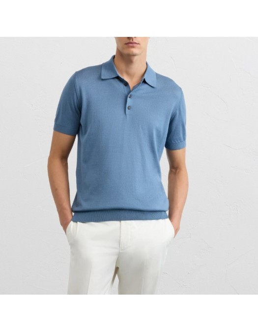 Tricou PAL ZILIERI, light blue, regular fit - 9C3M0U303SM72106