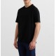 Tricou PAL ZILERI, black mercerized cotton jersey short sleeved t shirt - 9C3MJG200SJ72820