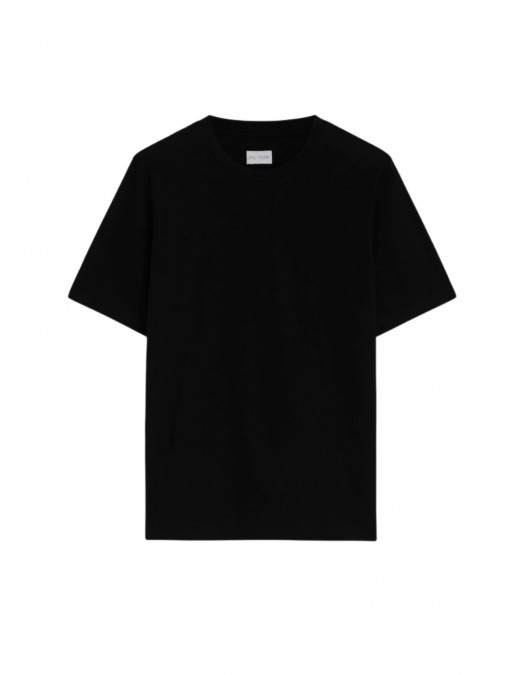 Tricou PAL ZILERI, black mercerized cotton jersey short sleeved t shirt - 9C3MJG200SJ72820