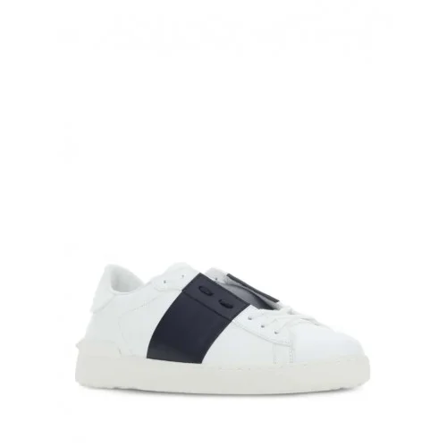 Sneakers VALENTINO, calfskin open sneakers, Alb
