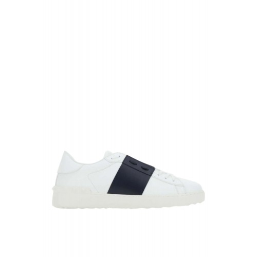 Sneakers VALENTINO, calfskin open sneakers, Alb