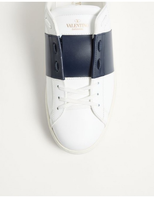 Sneakers VALENTINO, calfskin open sneakers, Alb - 9Y2S0830BLUM15