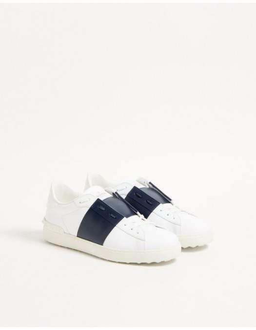 Sneakers VALENTINO, calfskin open sneakers, Alb - 9Y2S0830BLUM15