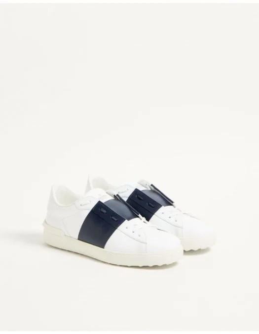 Sneakers VALENTINO, calfskin open sneakers, Alb - 9Y2S0830BLUM15