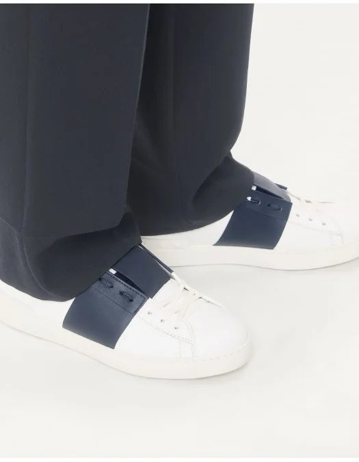 Sneakers VALENTINO, calfskin open sneakers, Alb - 9Y2S0830BLUM15