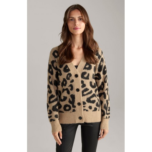 Pulover JOOP, Animal Print Leopard, Brown