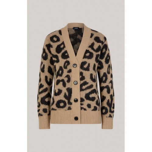 Pulover JOOP, Animal Print Leopard, Brown