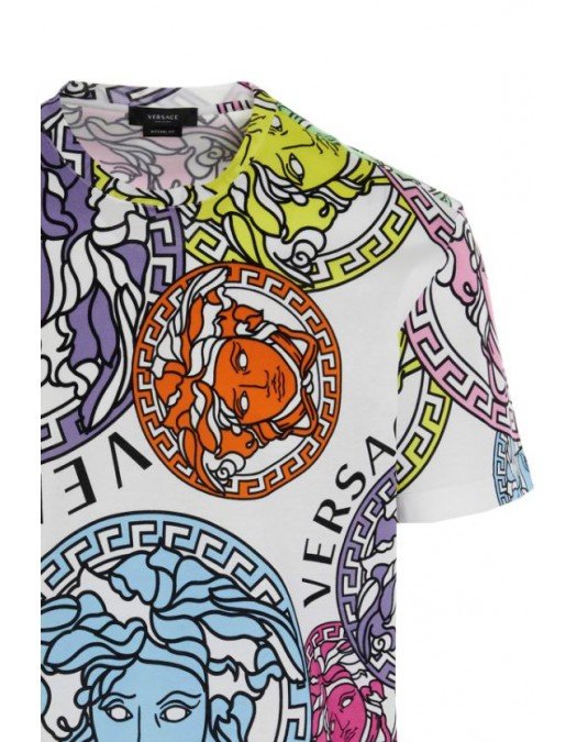 Tricou Versace, Bumbac, Print multicolor all over - A761131F004045W000