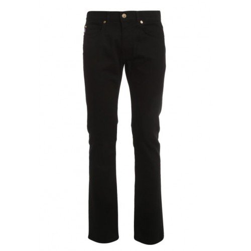 Jeans Versace, Black Denim, Logo Medusa