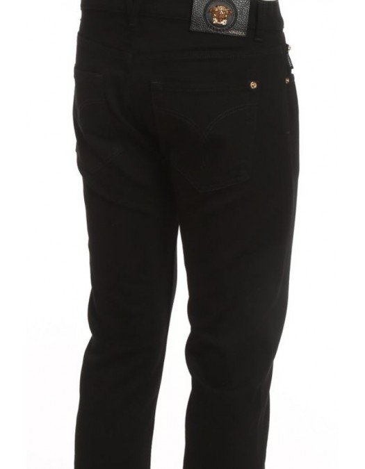 Jeans Versace, Black Denim, Logo Medusa - A818321A030691D040