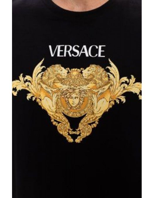 Tricou Versace, Black, Medusa Gold - A88444A2374411B000