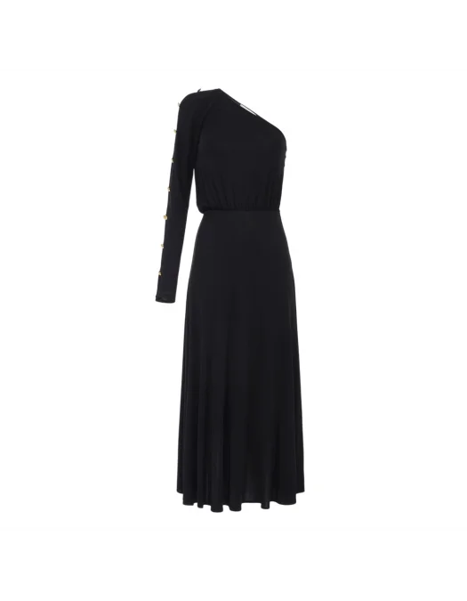 ROCHIE ELISABETTA FRANCHI, One Shoulder, Buttons, Black - AB80252E2110 ROCHIE ELISABETTA FRANCHI, One Shoulder, Buttons, Black - AB80252E2110