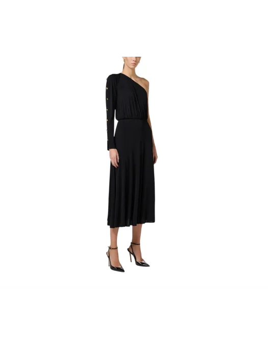 ROCHIE ELISABETTA FRANCHI, One Shoulder, Buttons, Black - AB80252E2110 ROCHIE ELISABETTA FRANCHI, One Shoulder, Buttons, Black - AB80252E2110