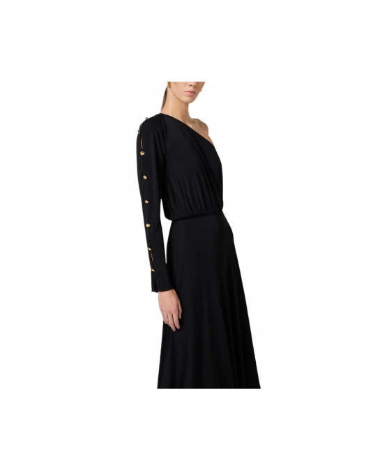 ROCHIE ELISABETTA FRANCHI, One Shoulder, Buttons, Black - AB80252E2110 ROCHIE ELISABETTA FRANCHI, One Shoulder, Buttons, Black - AB80252E2110