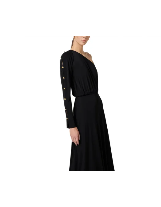 ROCHIE ELISABETTA FRANCHI, One Shoulder, Buttons, Black - AB80252E2110 ROCHIE ELISABETTA FRANCHI, One Shoulder, Buttons, Black - AB80252E2110