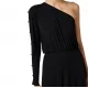 ROCHIE ELISABETTA FRANCHI, One Shoulder, Buttons, Black - AB80252E2110 ROCHIE ELISABETTA FRANCHI, One Shoulder, Buttons, Black - AB80252E2110