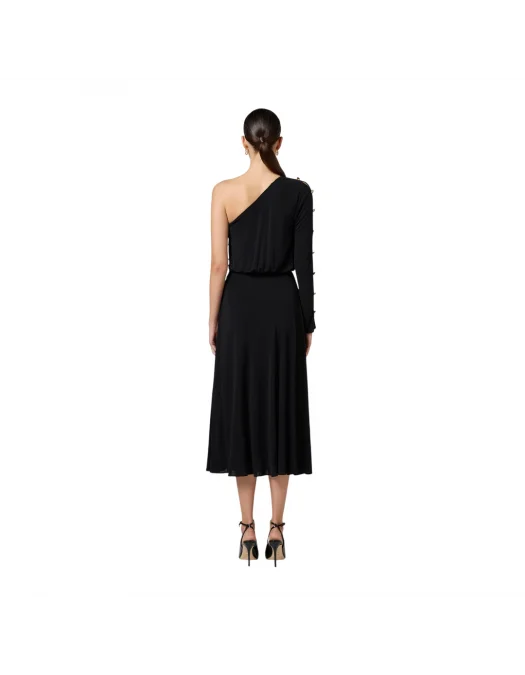 ROCHIE ELISABETTA FRANCHI, One Shoulder, Buttons, Black - AB80252E2110 ROCHIE ELISABETTA FRANCHI, One Shoulder, Buttons, Black - AB80252E2110