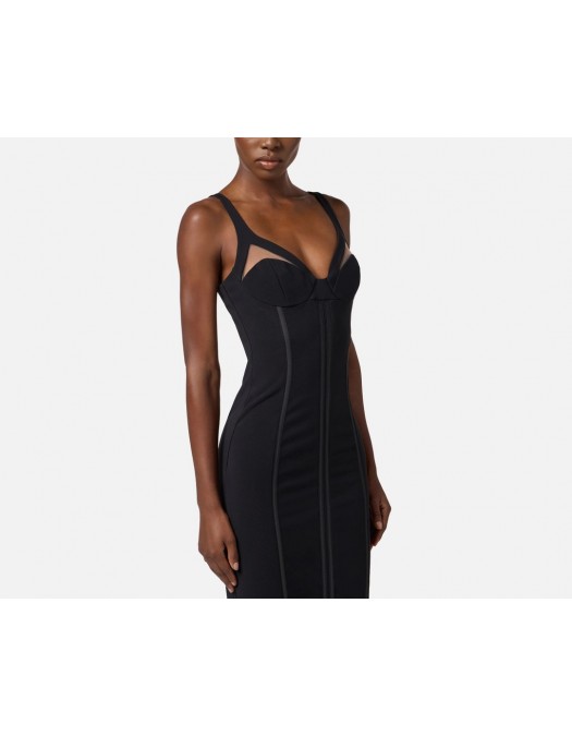 ROCHIE ELISABETTA FRANCHI, Mini, Bodycon Chic, Tulle, Black - AB80256E2110 ROCHIE ELISABETTA FRANCHI, Mini, Bodycon Chic, Tulle, Black - AB80256E2110